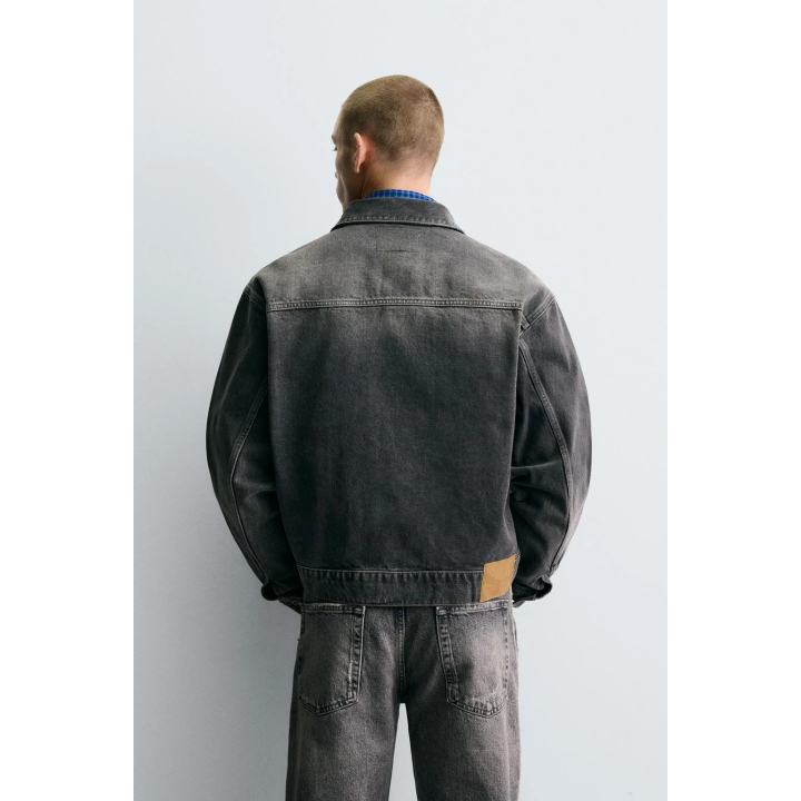 ДЖИНСОВАЯ КУРТКА С ЭФФЕКТОМ ПОТЕРТОСТИ