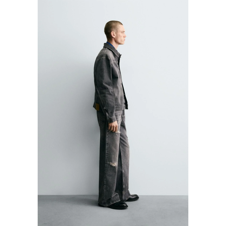 ДЖИНСОВАЯ КУРТКА С ЭФФЕКТОМ ПОТЕРТОСТИ