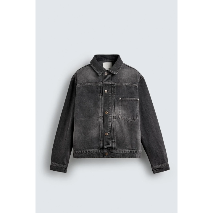 ДЖИНСОВАЯ КУРТКА С ЭФФЕКТОМ ПОТЕРТОСТИ