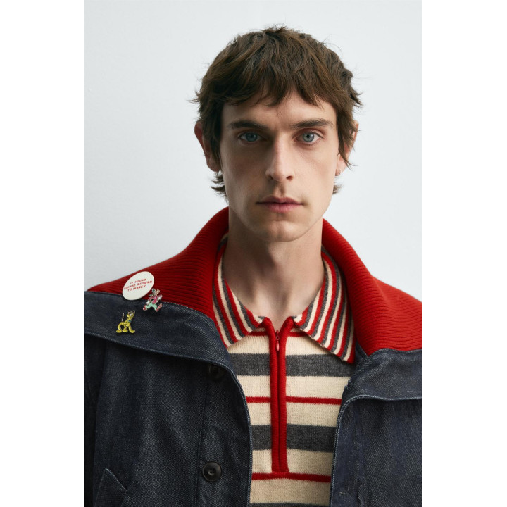 ДЖИНСОВАЯ КУРТКА В РУБЧИК HARRY LAMBERT FOR ZARA X DISNEY