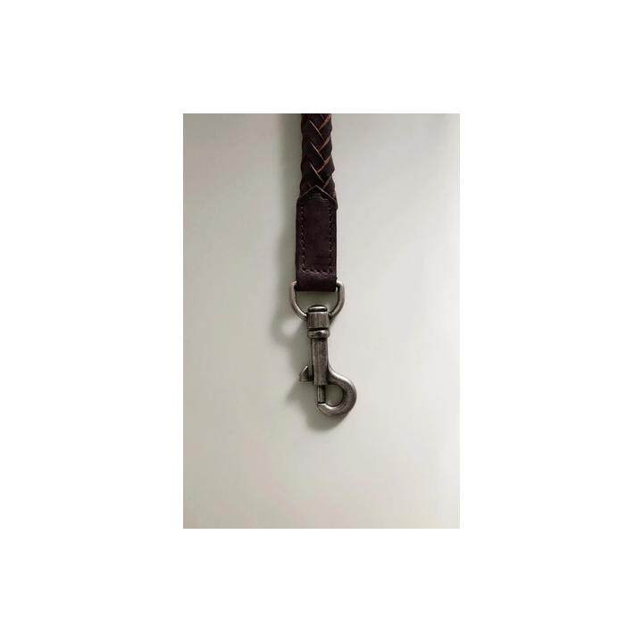 Плетеная кожаная поводок для собаки