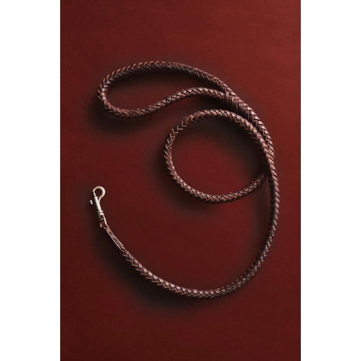 Плетеная кожаная поводок для собаки