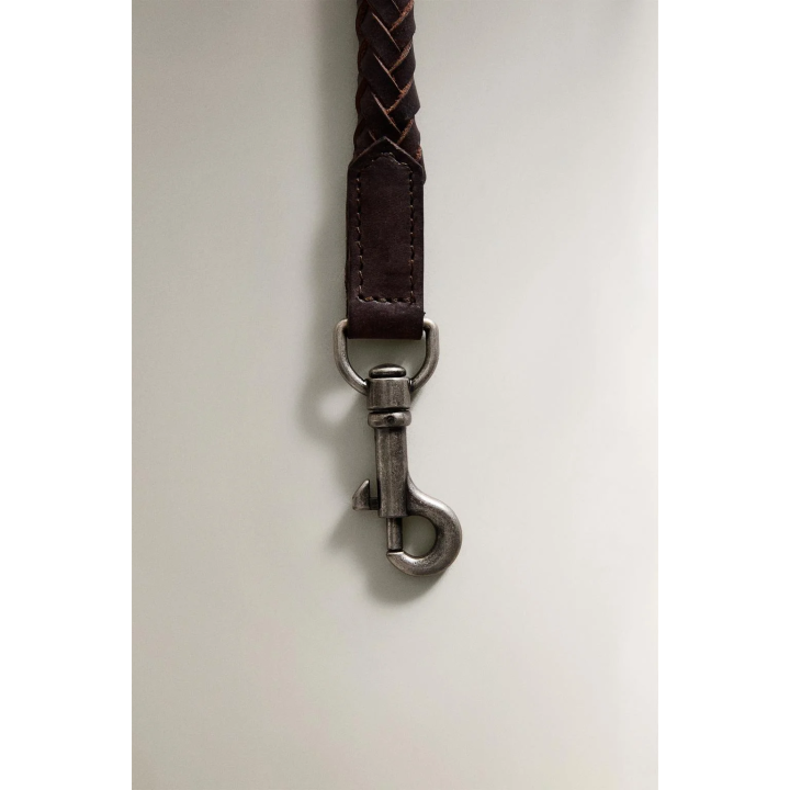 Плетеная кожаная поводок для собаки