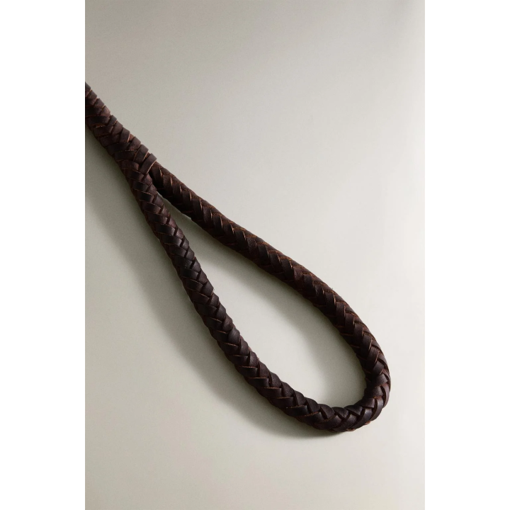 Плетеная кожаная поводок для собаки