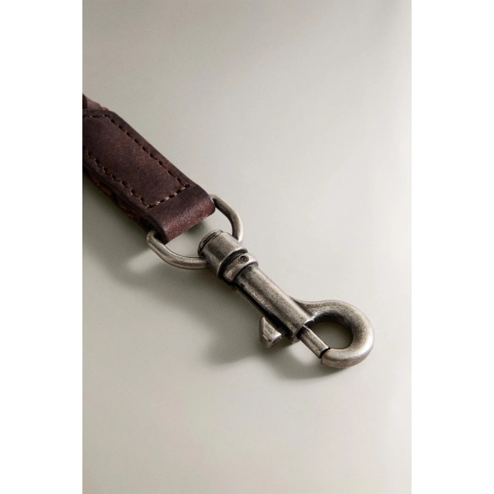 Плетеная кожаная поводок для собаки