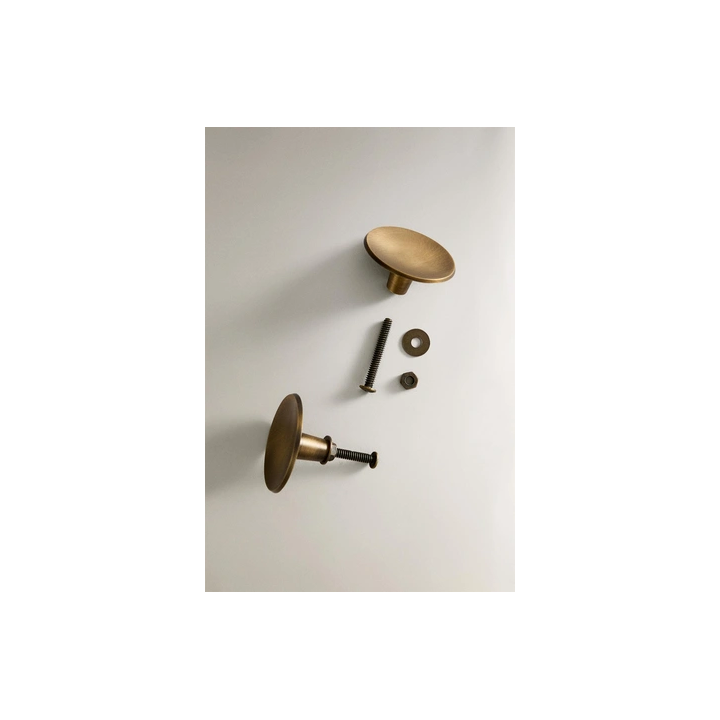 PACK OF ROUND BRASS DOOR KNOBS (PACK OF 2)