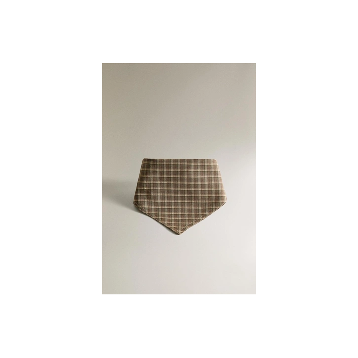 Бандана для домашних питомцев из хлопка с льняной клеткой