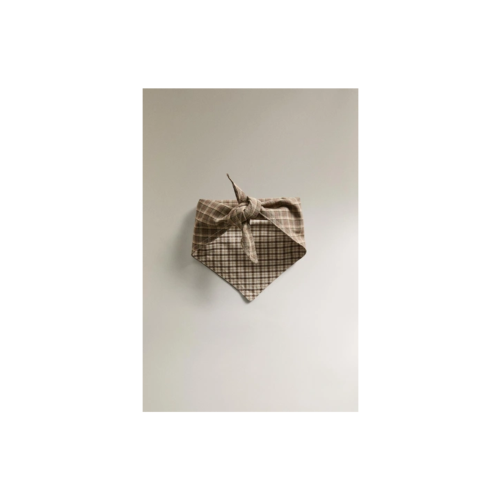 Бандана для домашних питомцев из хлопка с льняной клеткой