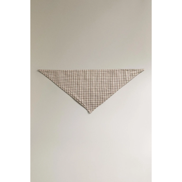 Бандана для домашних питомцев из хлопка с льняной клеткой