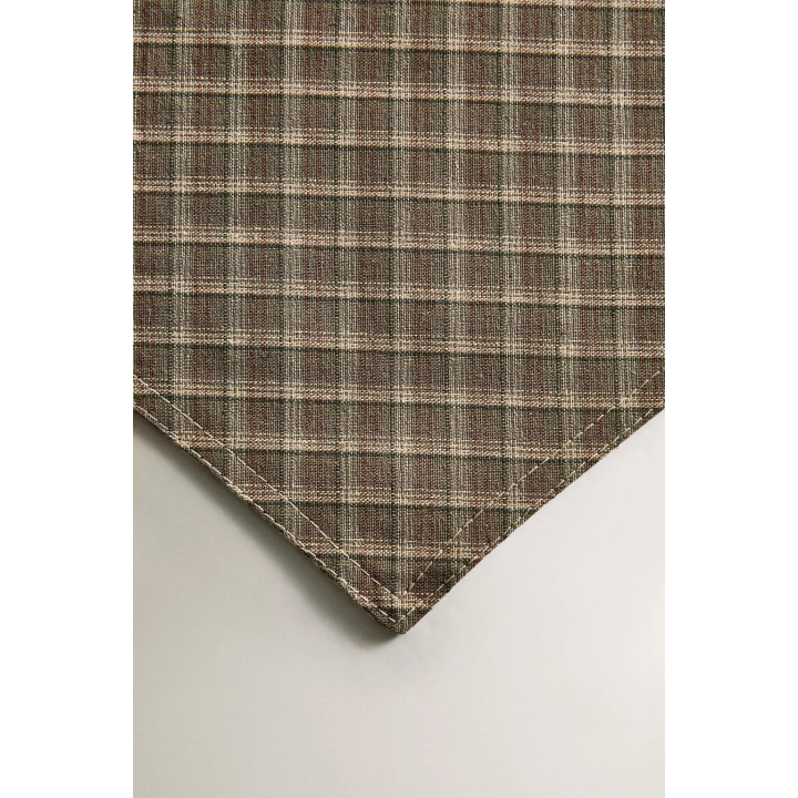 Бандана для домашних питомцев из хлопка с льняной клеткой