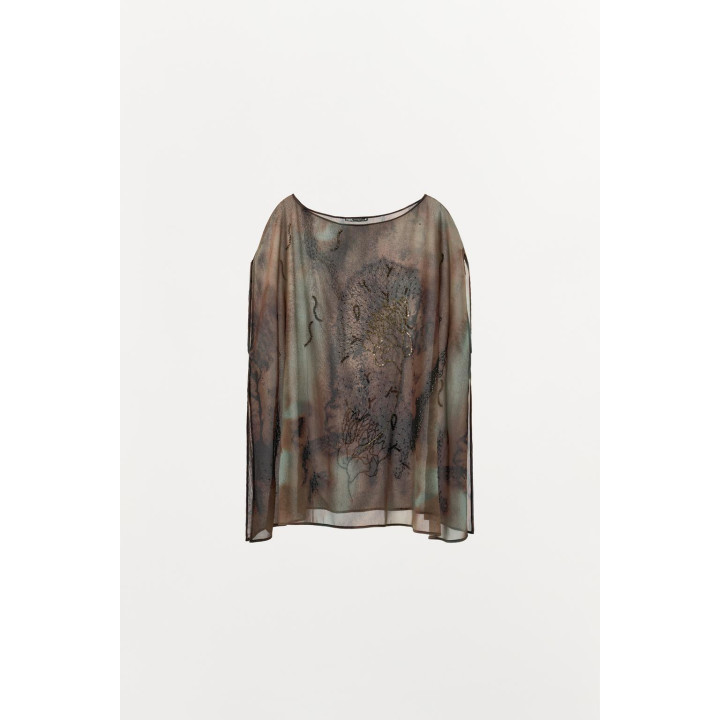 ТОП С ПРИНТОМ И БУСИНАМИ