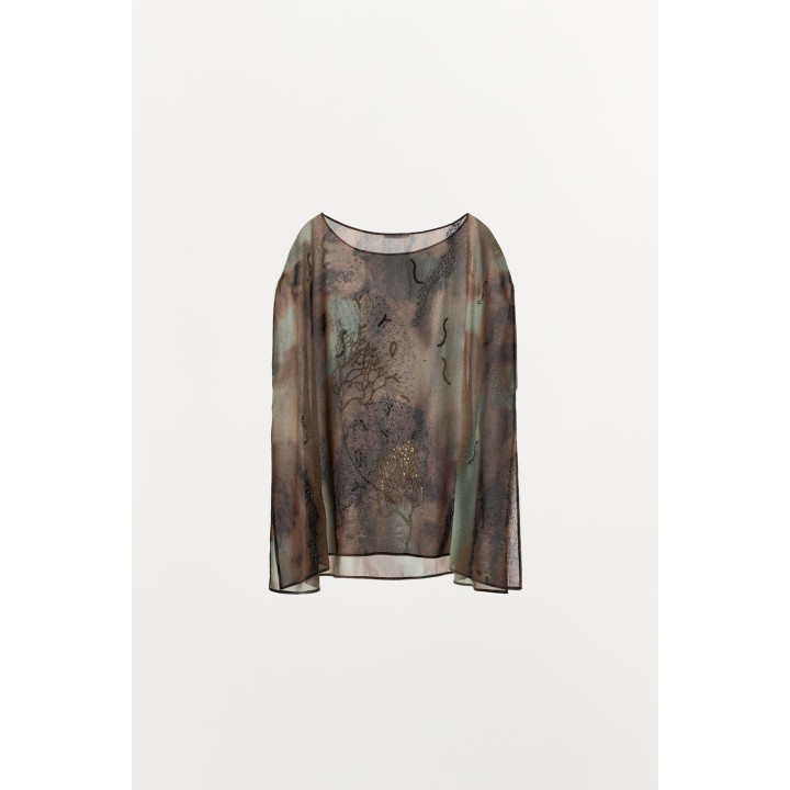 ТОП С ПРИНТОМ И БУСИНАМИ