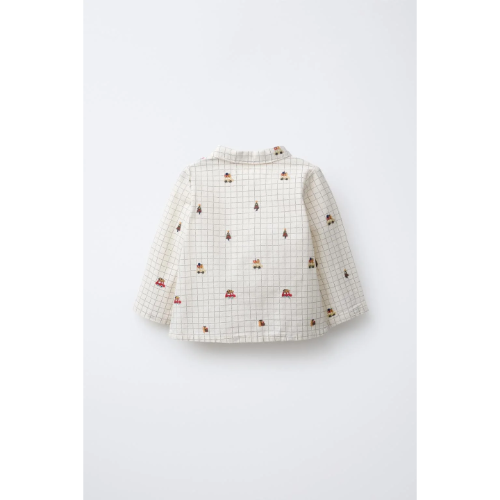 РУБАШКА В КЛЕТКУ С ВЫШИВКОЙ