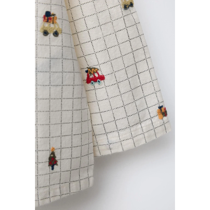 РУБАШКА В КЛЕТКУ С ВЫШИВКОЙ