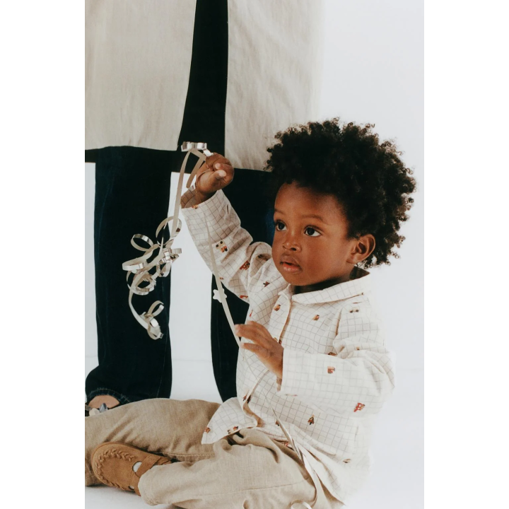 РУБАШКА В КЛЕТКУ С ВЫШИВКОЙ