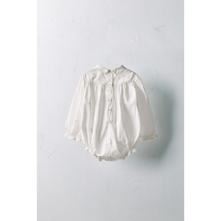 Комбинезон из ограниченной коллекции с вышивкой цветочков из поплина 1-18 месяцев