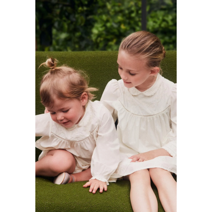 Рубашка и шорты ограниченного выпуска из поплина с вышитыми цветами на 1 месяц - 3 года