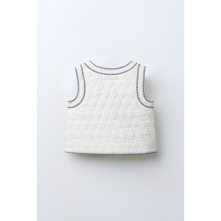 ЖИЛЕТ С ВЫШИВКОЙ «ТЮЛЬПАНЫ»