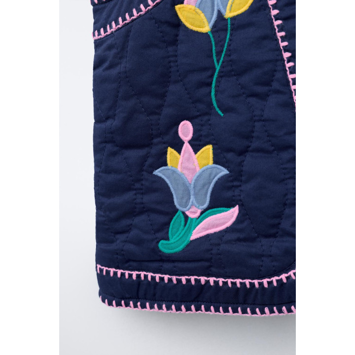 ЖИЛЕТ С ВЫШИВКОЙ «ТЮЛЬПАНЫ»