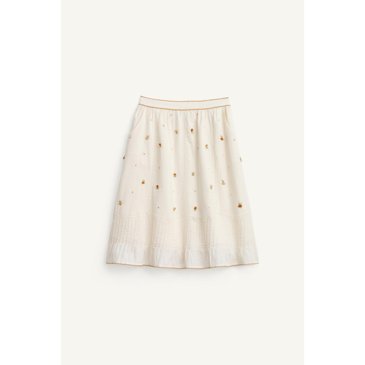 Юбка-миди с цветочной вышивкой limited edition