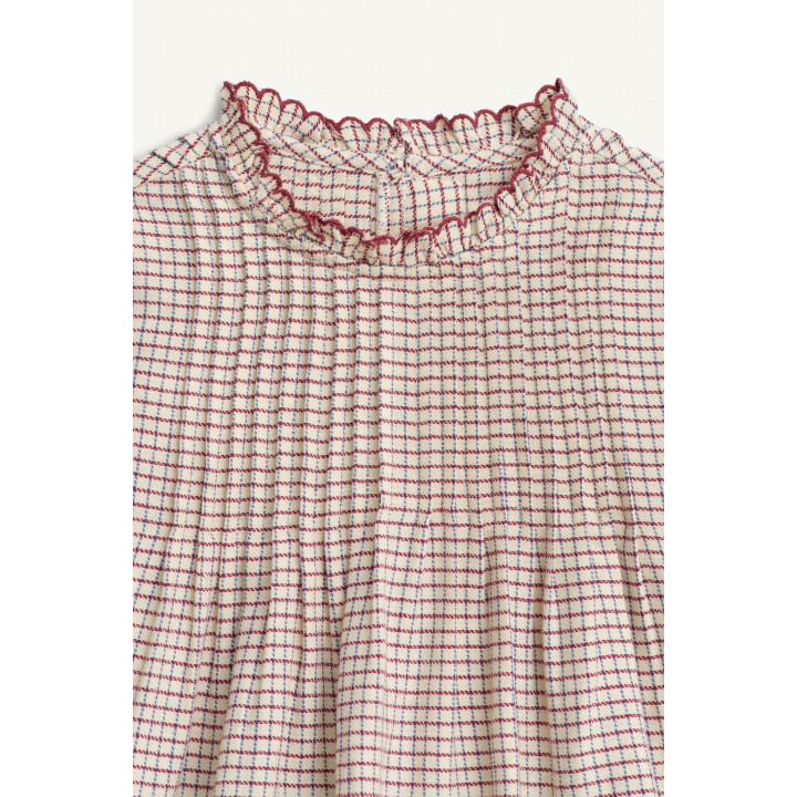 Блузка в клетку с вышивкой - ограниченной серией