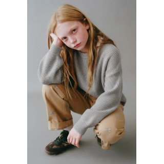 Брюки прямого кроя с вышитыми насекомыми limited edition