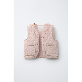 ЖИЛЕТ С ТЕКСТУРНОЙ ВЫШИВКОЙ «ЦВЕТЫ»