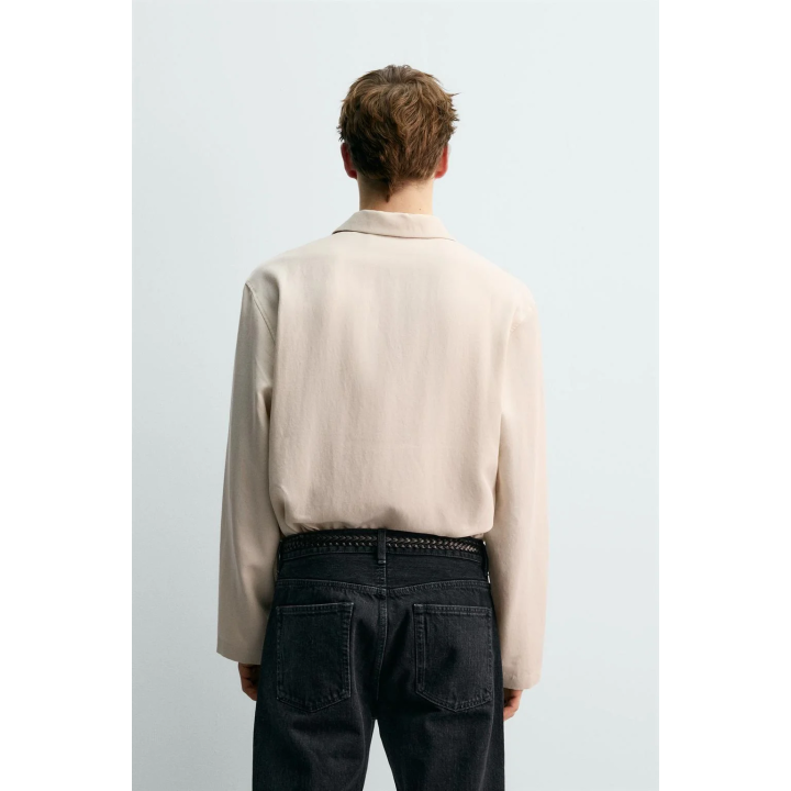 РУБАШКА ИЗ СТРУЯЩЕЙСЯ ТКАНИ СВОБОДНОГО КРОЯ AARON LEVINE X ZARA