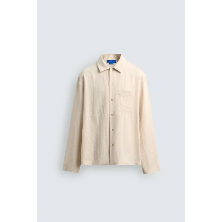 РУБАШКА ИЗ СТРУЯЩЕЙСЯ ТКАНИ СВОБОДНОГО КРОЯ AARON LEVINE X ZARA