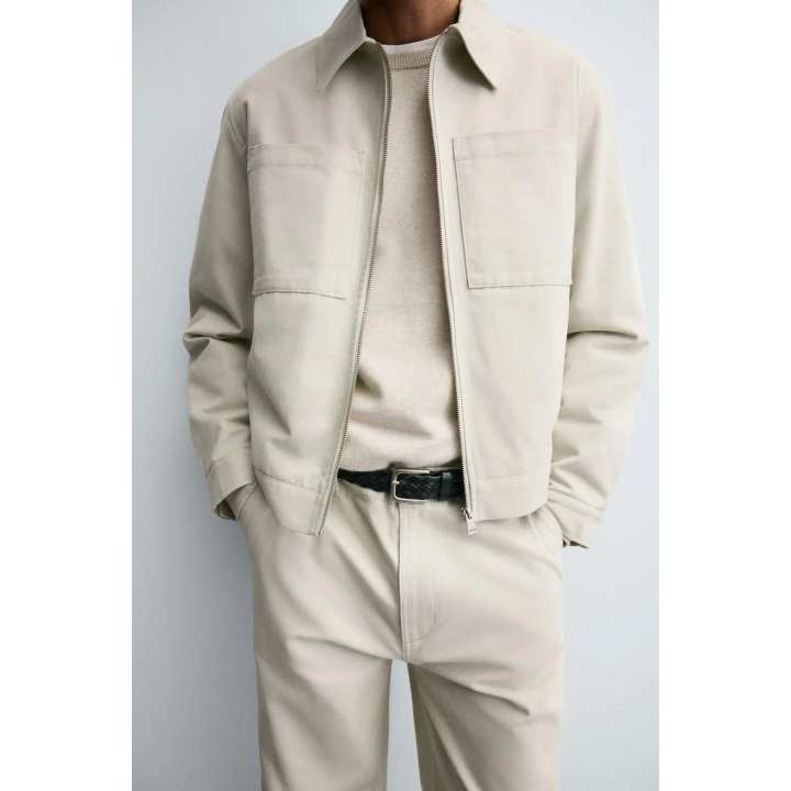 СТЕГАНАЯ КУРТКА-РУБАШКА С КАРМАНАМИ