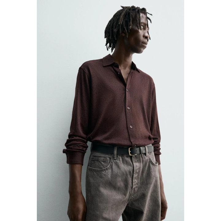 РУБАШКА JACQUARD С ТЕКСТУРОЙ