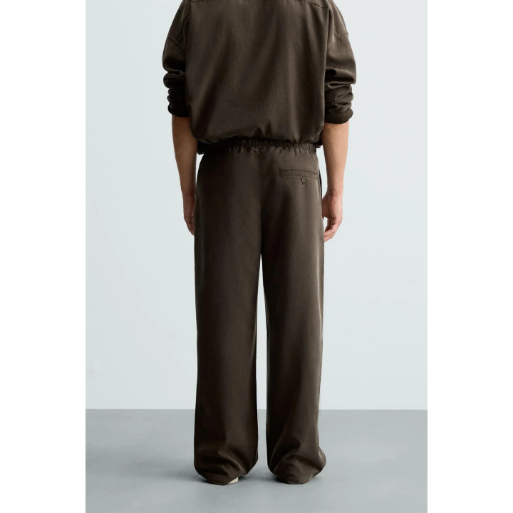 БРЮКИ RELAXED FIT ИЗ СТРУЯЩЕЙСЯ ТКАНИ