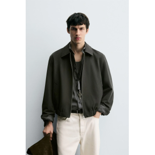 КУРТКА ИЗ ТВИЛА С РЕЛЬЕФНЫМ УЗОРОМ