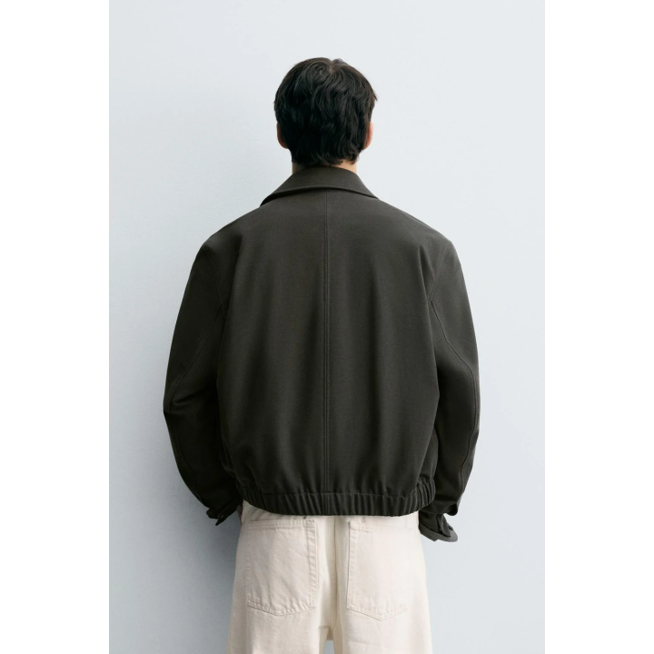 КУРТКА ИЗ ТВИЛА С РЕЛЬЕФНЫМ УЗОРОМ