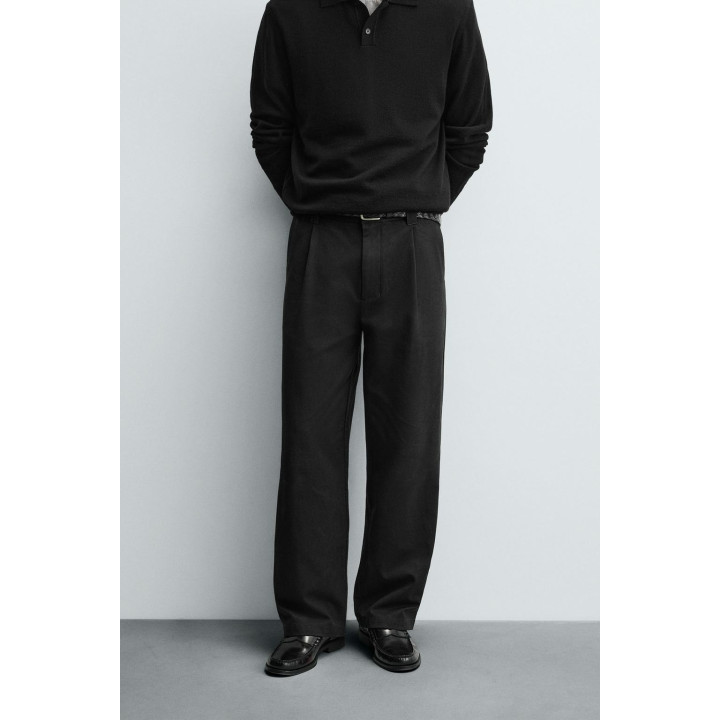 БРЮКИ СО СКЛАДКАМИ ИЗ ХЛОПКА И ЛИОЦЕЛЛА