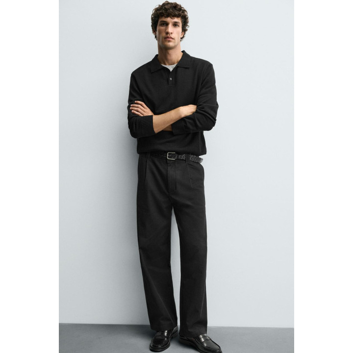 БРЮКИ СО СКЛАДКАМИ ИЗ ХЛОПКА И ЛИОЦЕЛЛА