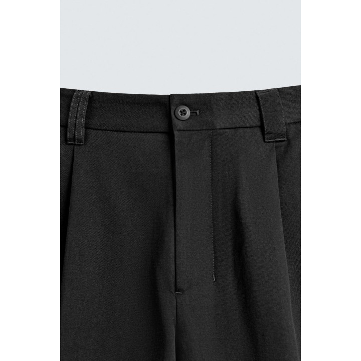 БРЮКИ СО СКЛАДКАМИ ИЗ ХЛОПКА И ЛИОЦЕЛЛА