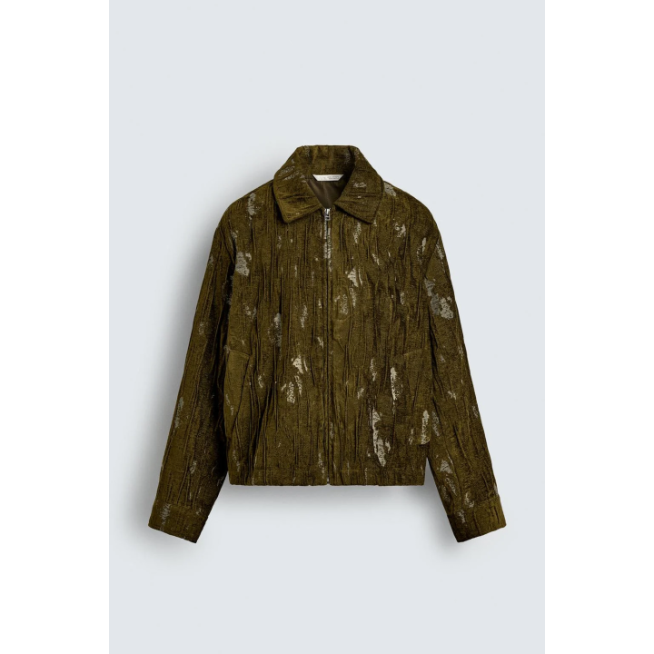 ЖАККАРДОВАЯ КУРТКА С РЕЛЬЕФНЫМ УЗОРОМ