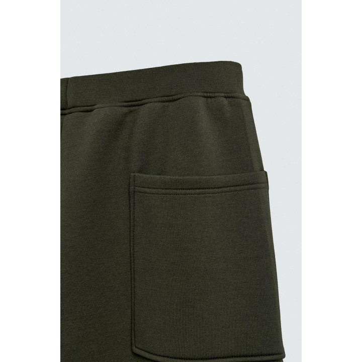 Брюки широкого кроя с эффектом неопрена