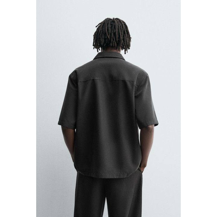 РУБАШКА RELAXED FIT ИЗ СТРУЯЩЕЙСЯ ТКАНИ