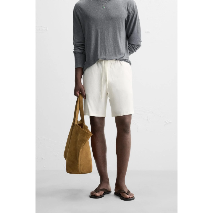 Бермуды из льняной смеси