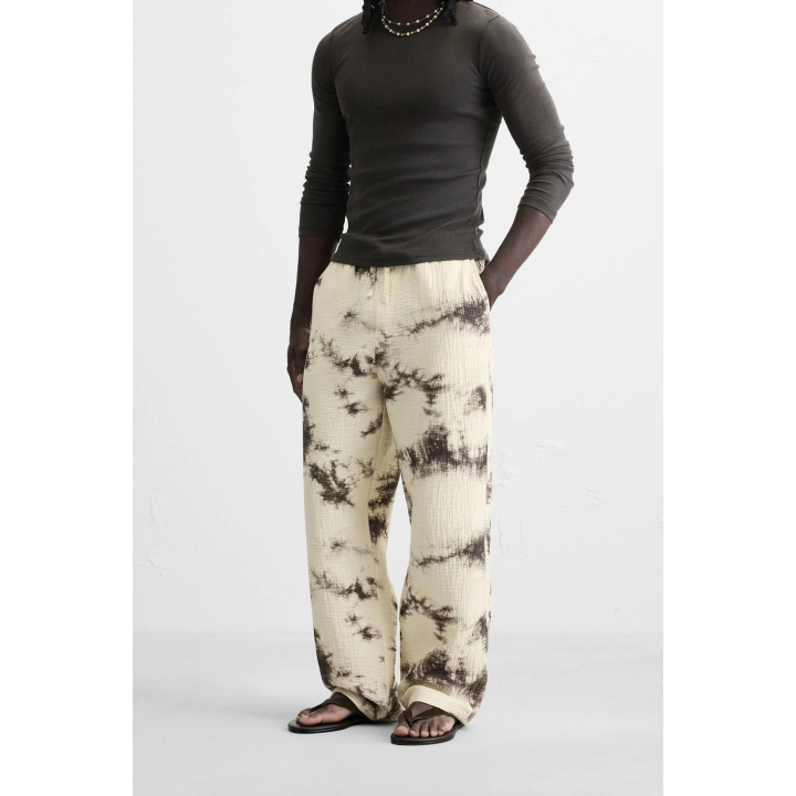 БРЮКИ С ТЕКСТУРНЫМ ПРИНТОМ TIE DYE