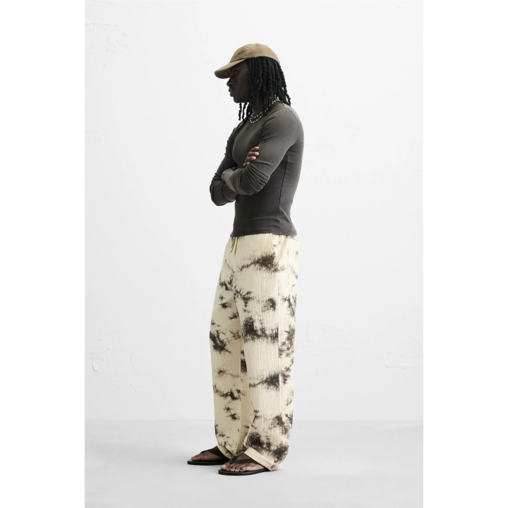 БРЮКИ С ТЕКСТУРНЫМ ПРИНТОМ TIE DYE