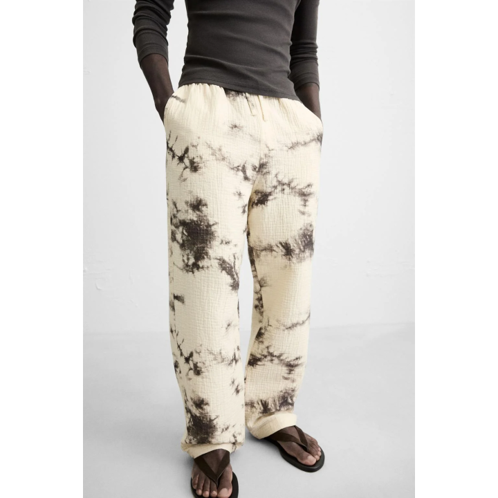 БРЮКИ С ТЕКСТУРНЫМ ПРИНТОМ TIE DYE