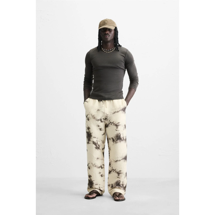 БРЮКИ С ТЕКСТУРНЫМ ПРИНТОМ TIE DYE