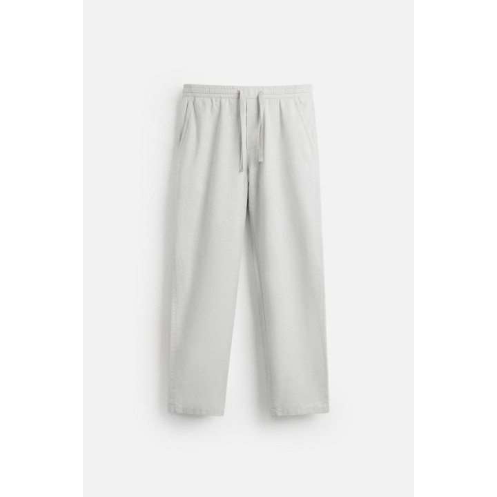 БРЮКИ RELAXED FIT ИЗ ХЛОПКА И ЛЬНА