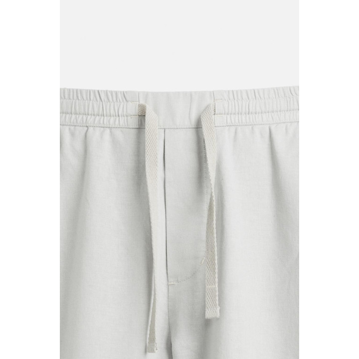 БРЮКИ RELAXED FIT ИЗ ХЛОПКА И ЛЬНА