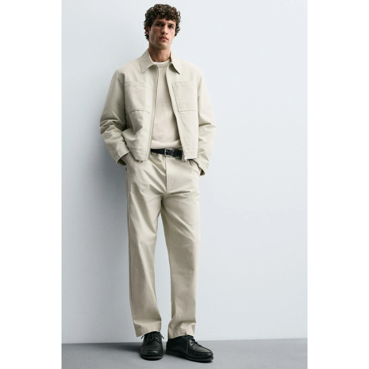 БРЮКИ ИЗ РЕЛЬЕФНОЙ ТКАНИ CANVAS