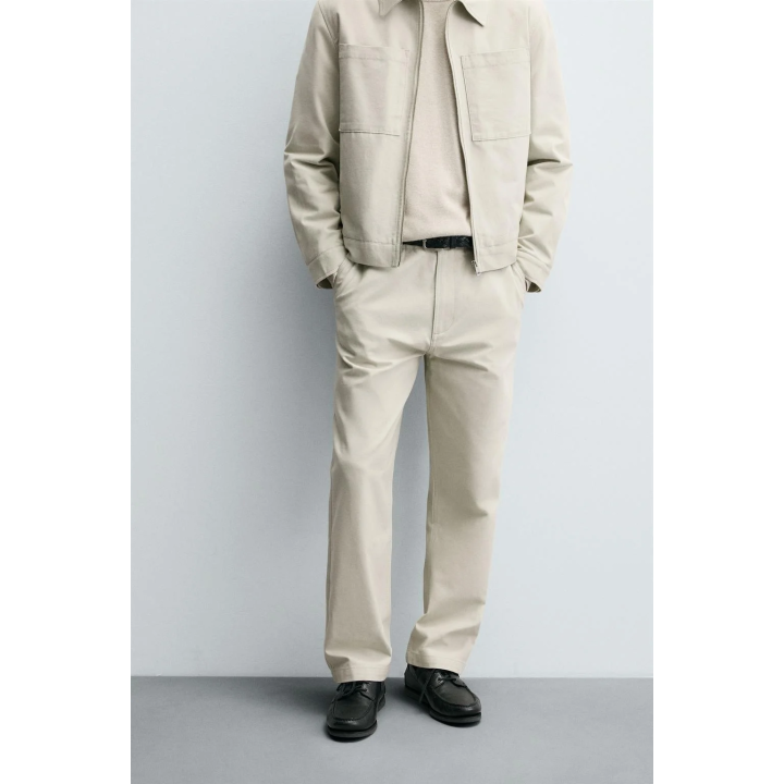 БРЮКИ ИЗ РЕЛЬЕФНОЙ ТКАНИ CANVAS