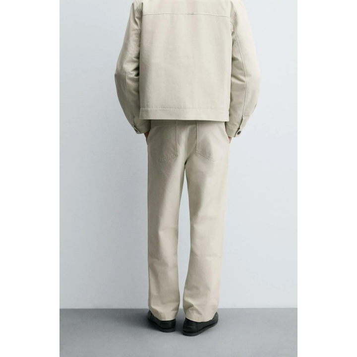 БРЮКИ ИЗ РЕЛЬЕФНОЙ ТКАНИ CANVAS